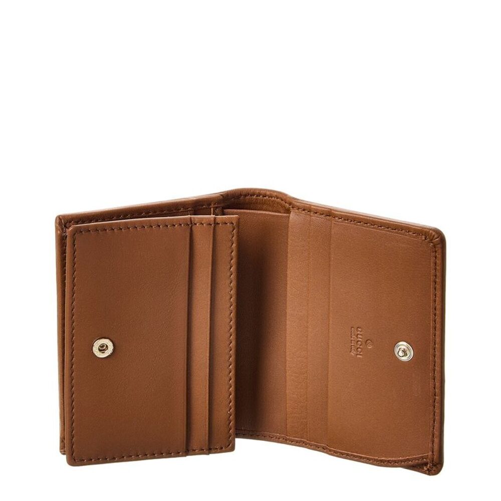 Gucci Gg Emblem Gg Supreme Canvas & Leather Wallet, Beige - Picture 3 of 3
